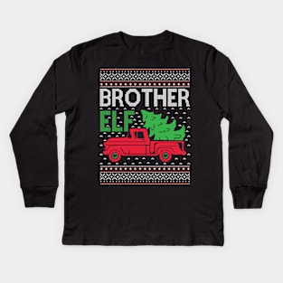 Brother Elf ugly Christmas sweate Kids Long Sleeve T-Shirt